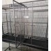 Double Large Budgie Bird Cage Parrot Aviary with Divider Perch on Castor Stand